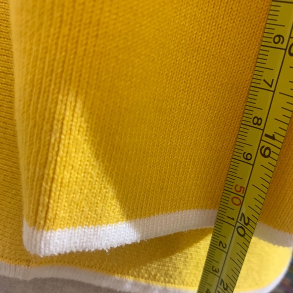 🔥EUC🔥 Jones New York Knit Jacket in Sunshine Yellow w/White Piping - Sz Small✨ - Picture 5 of 10